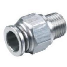 PC Stainless Steel Straight Male Connector
